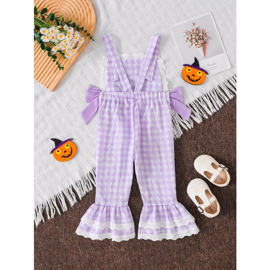 Children’s Little Pumpkin Gingham Ruffle Hem Jumpsuit Apparel and Accessories