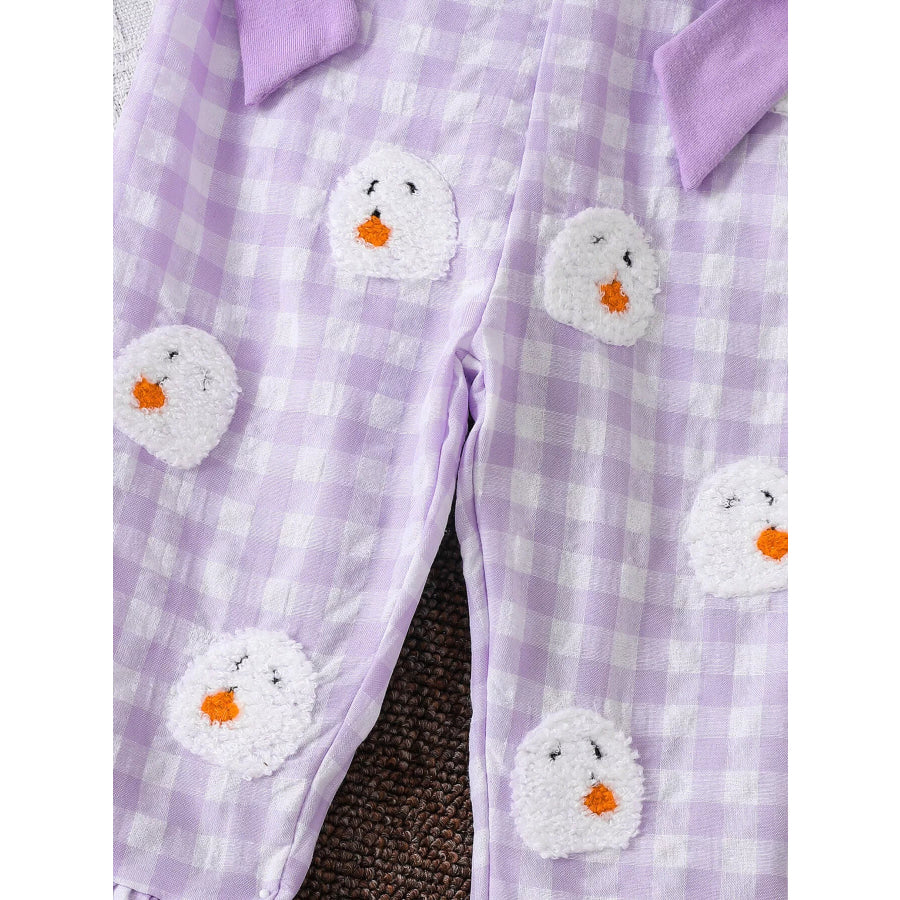 Children’s Little Pumpkin Gingham Ruffle Hem Jumpsuit Apparel and Accessories