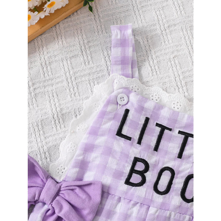Children’s Little Pumpkin Gingham Ruffle Hem Jumpsuit Apparel and Accessories