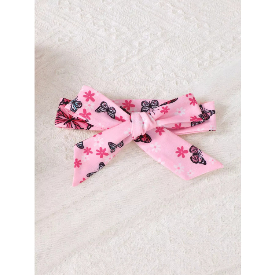 Children’s Little Sister Butterfly Print Ruffle Trim Set Apparel and Accessories