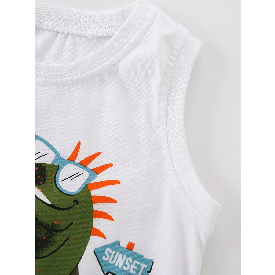 Children’s Lizard Graphic Tank Top & Shorts Set Apparel and Accessories