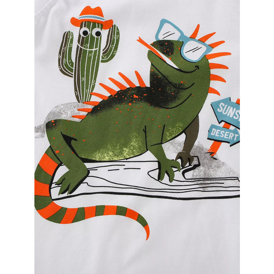 Children’s Lizard Graphic Tank Top & Shorts Set Apparel and Accessories