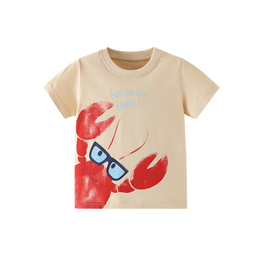 Children’s Lobster Graphic Round Neck Tee Apparel and Accessories