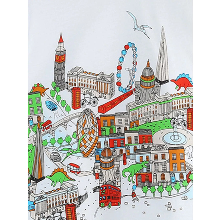 Children’s London Skyline Dinosaur Adventure T-Shirt Apparel and Accessories