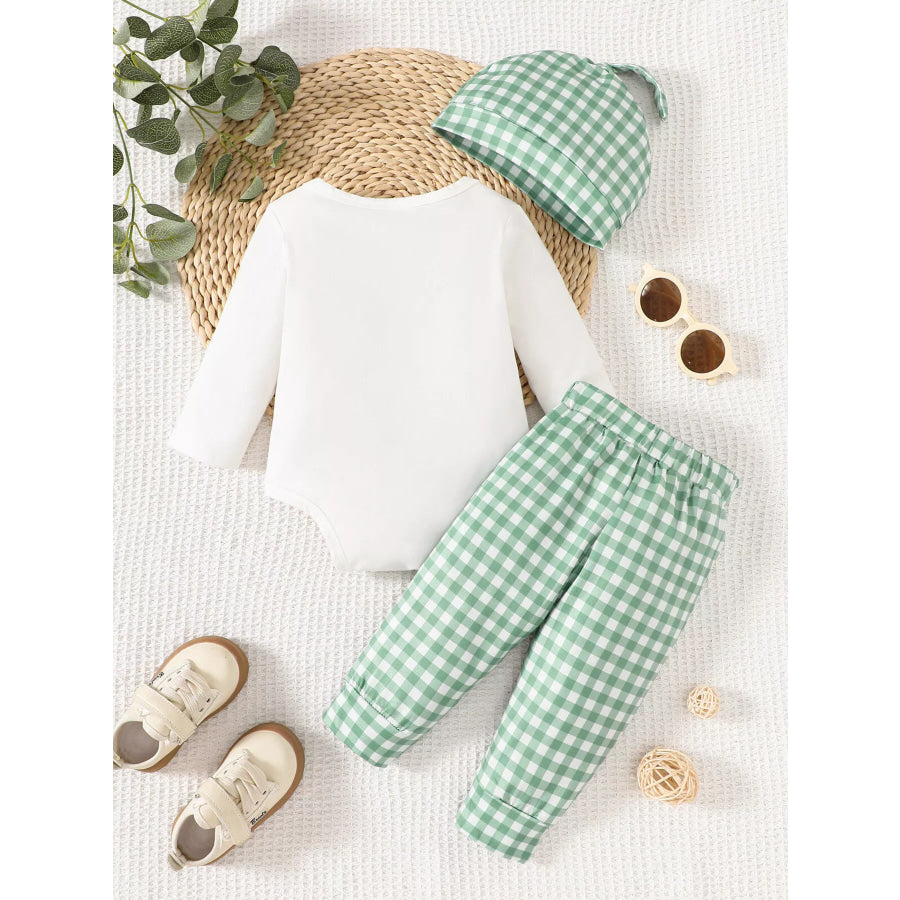 Children’s Long Sleeve Bodysuit and Pants Set with Hat Apparel and Accessories