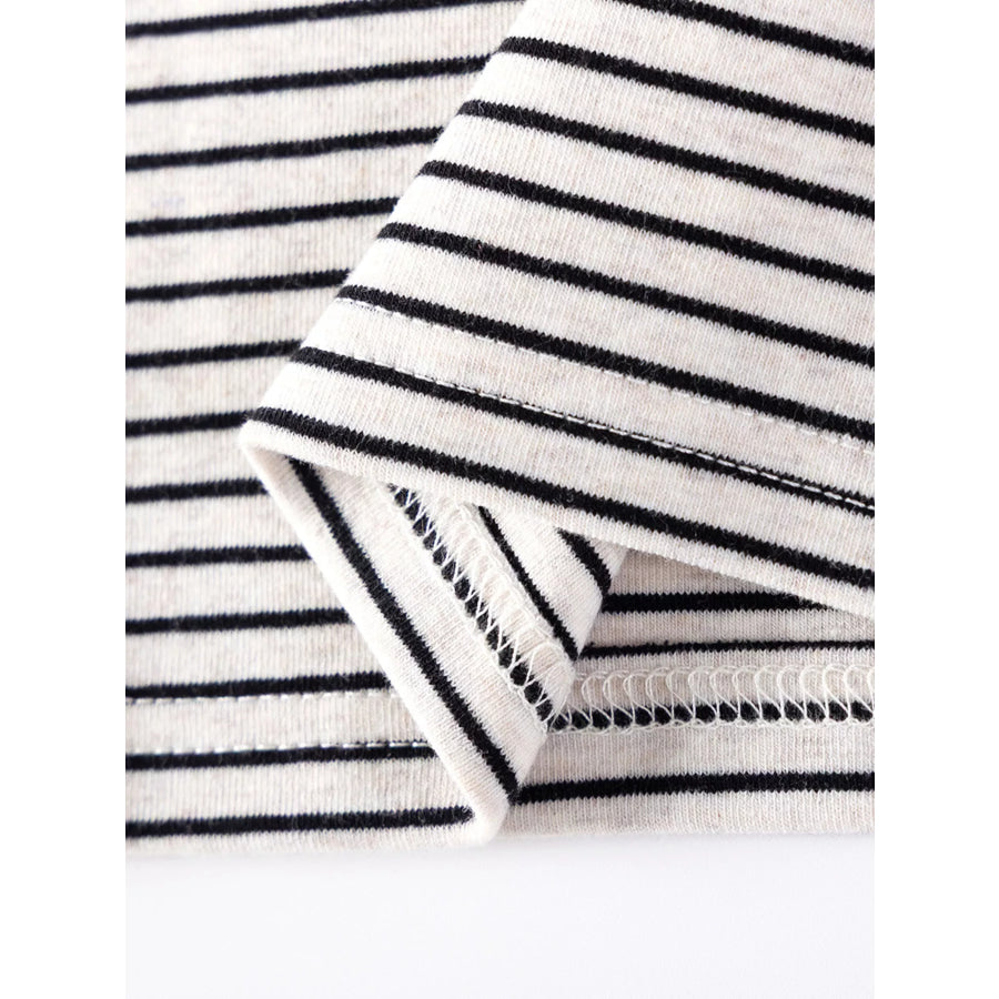 Children’s Long-Sleeve Striped Turtleneck T-Shirt Apparel and Accessories