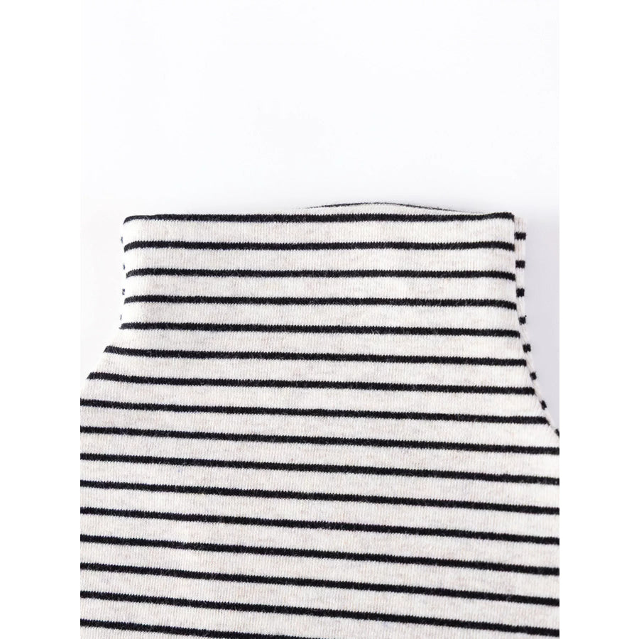 Children’s Long-Sleeve Striped Turtleneck T-Shirt Apparel and Accessories