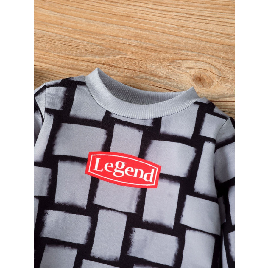 Children’s Long Sleeve Top & Jeans Set Dark Gray / 6-9M Apparel and Accessories