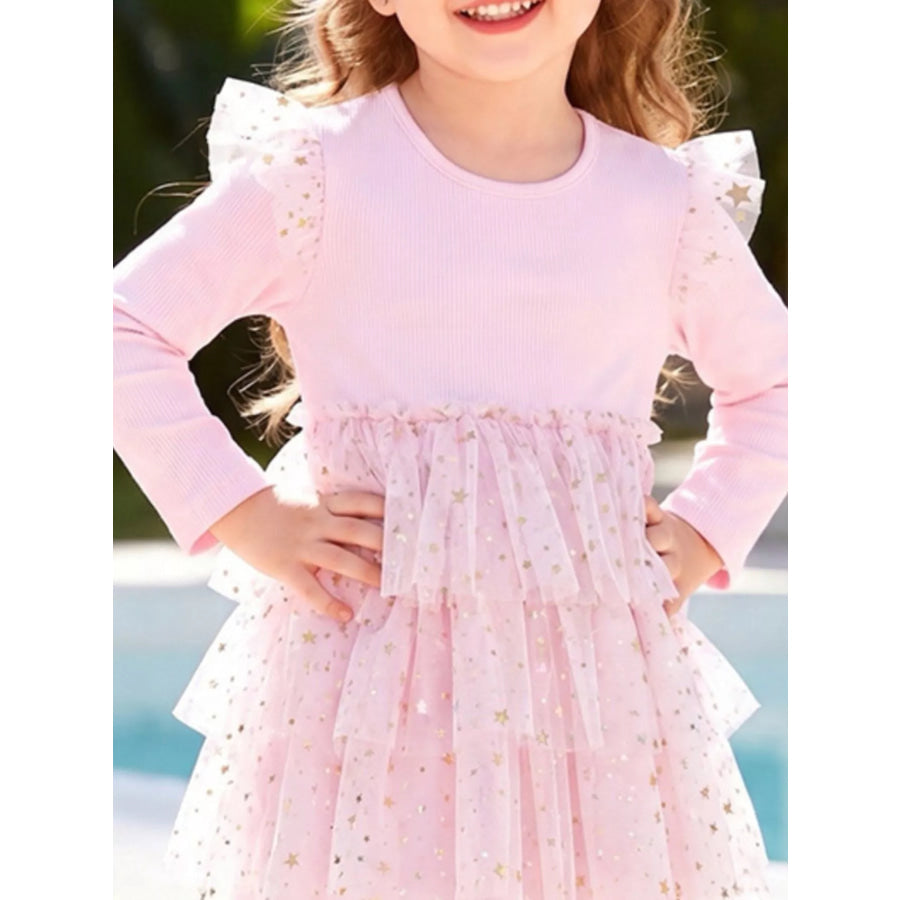 Children’s Long Sleeve Tulle Layered Dress Apparel and Accessories