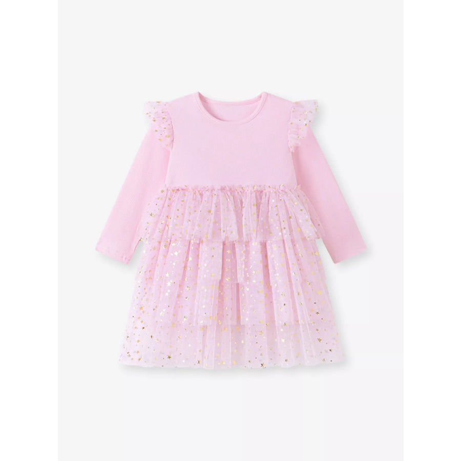 Children’s Long Sleeve Tulle Layered Dress Apparel and Accessories