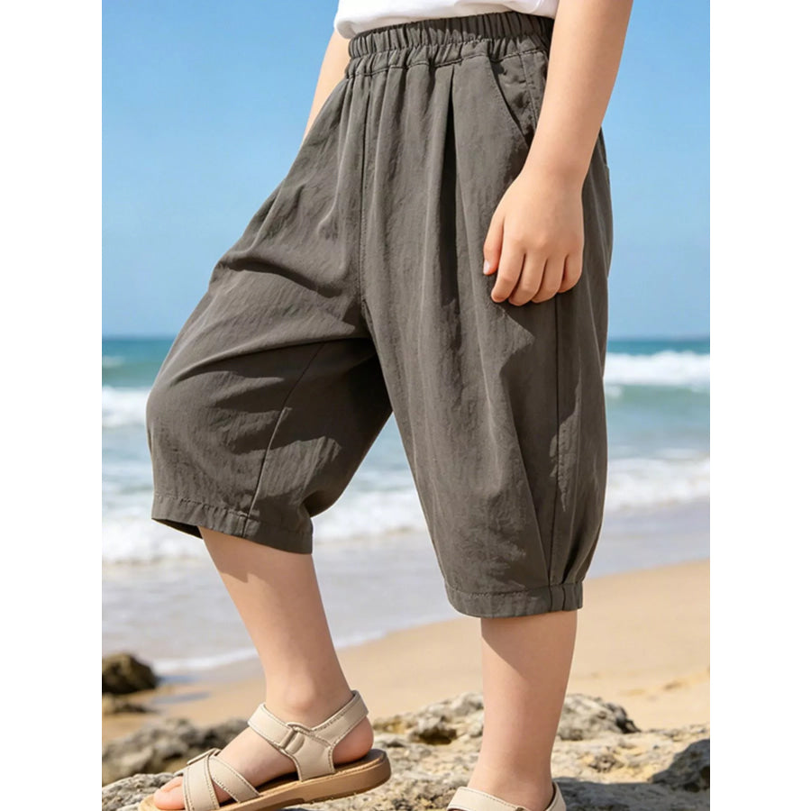 Children’s Loose Fit Capris Dark Gray / 3T Apparel and Accessories