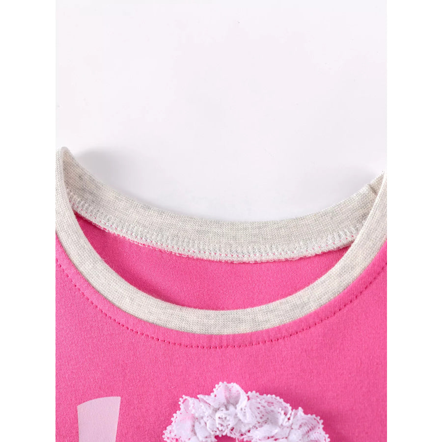 Children’s Love Round Neck Tulle Dress Apparel and Accessories