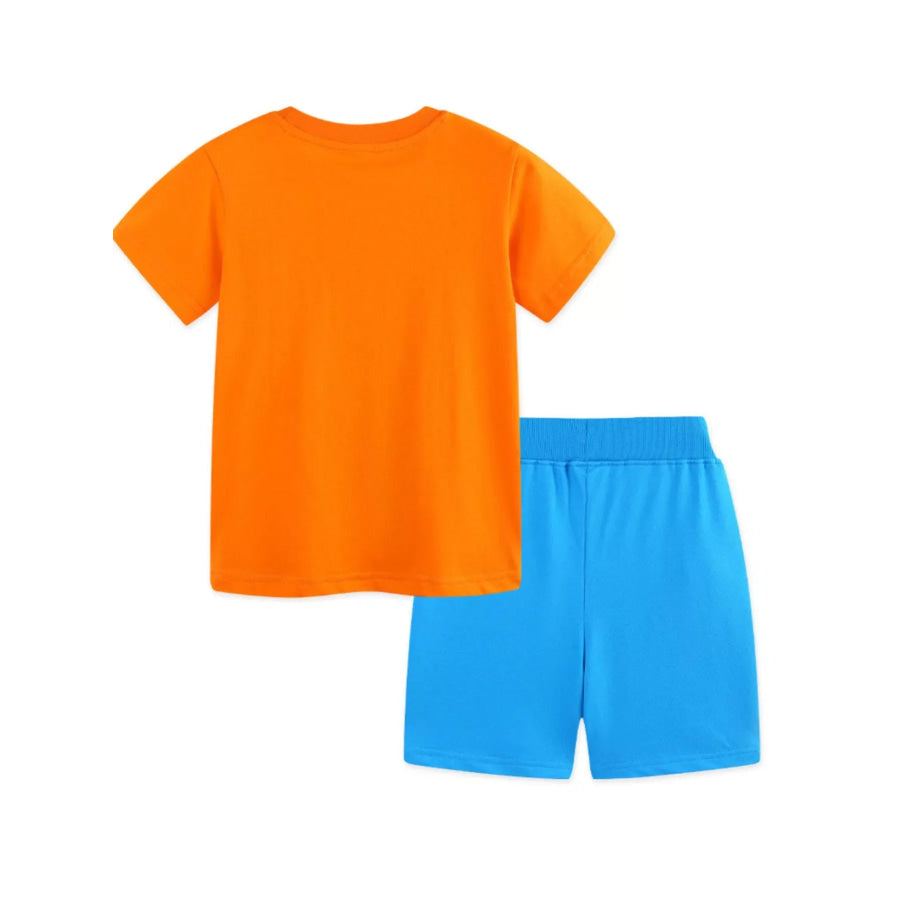 Children’s Love Travel Train Print Casual Set Apparel and Accessories