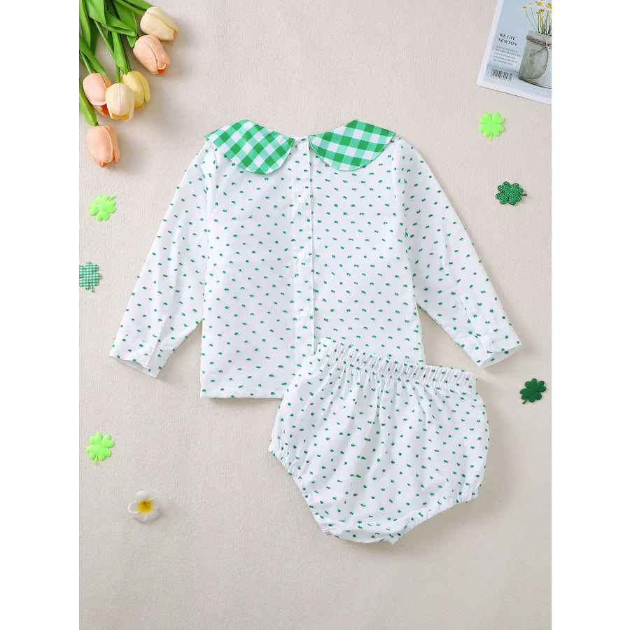 Children’s Lucky Charm Gingham Top & Bottom Set Apparel and Accessories