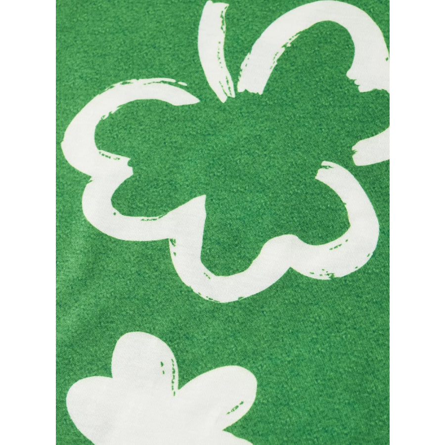 Children’s Lucky Clover Print T-Shirt and Shorts Set Apparel and Accessories