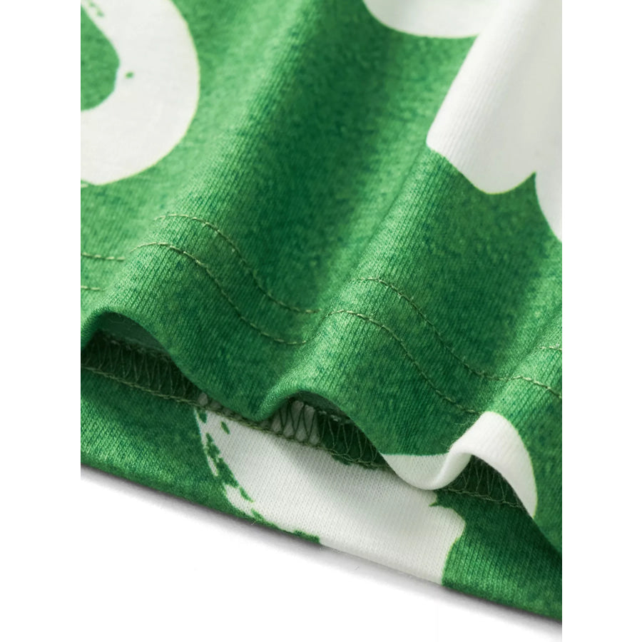 Children’s Lucky Clover Print T-Shirt and Shorts Set Apparel and Accessories