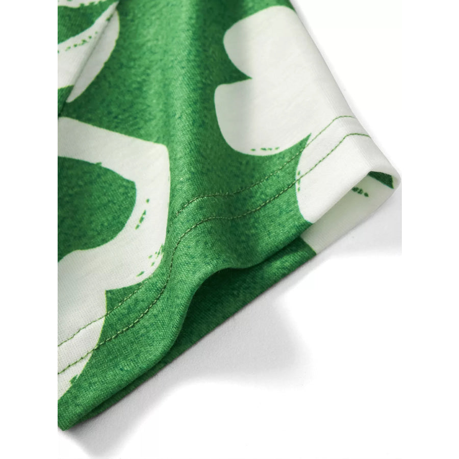 Children’s Lucky Clover Print T-Shirt and Shorts Set Apparel and Accessories