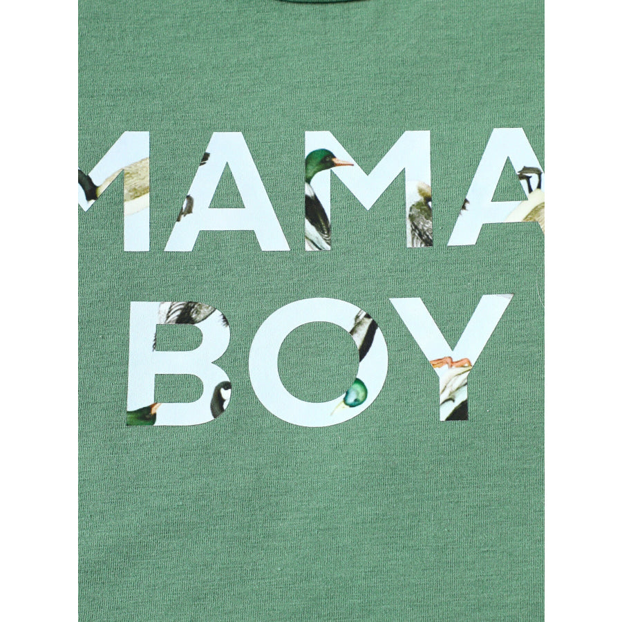 Children’s Mama’ Boy Graphic Casual Tee and Shorts Set Apparel and Accessories