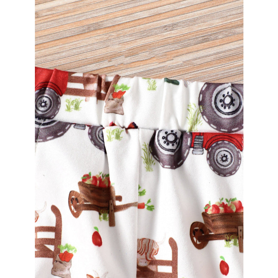 Children’s Mama’ Boy Graphic Casual Tee and Shorts Set Apparel and Accessories