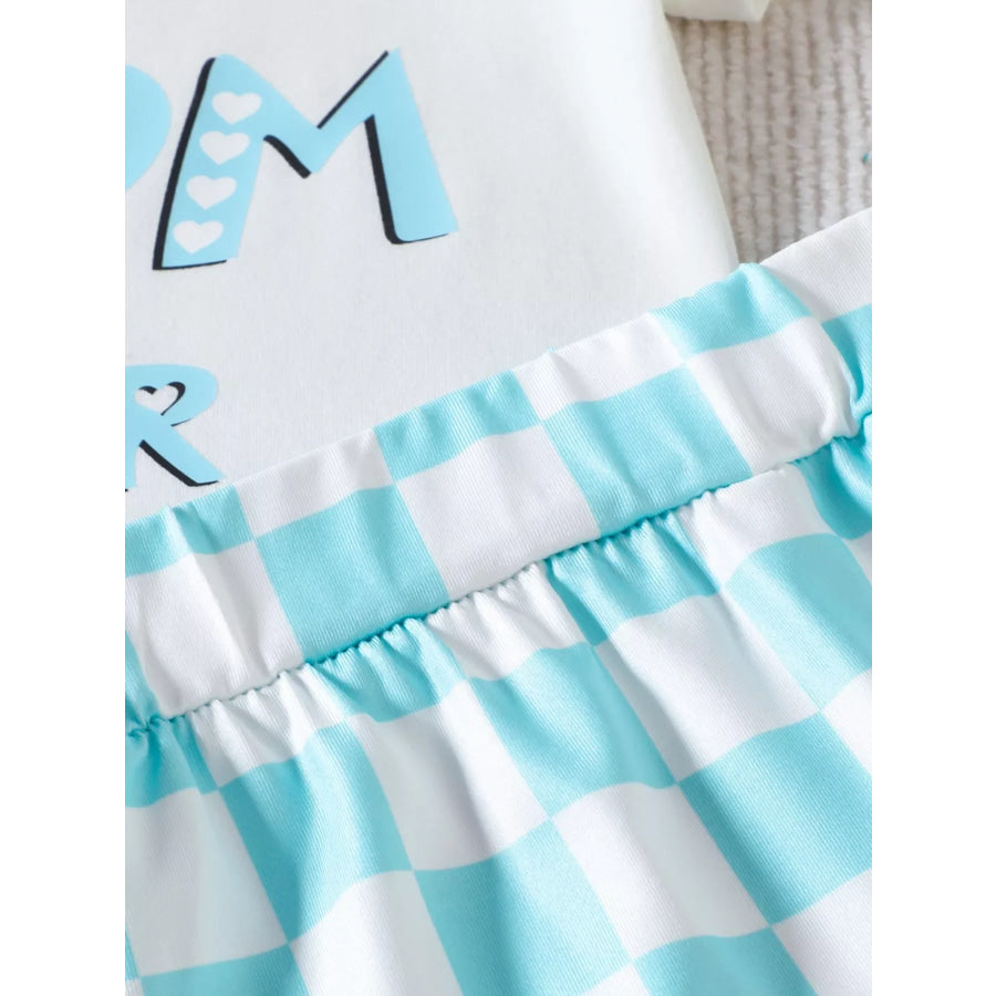 Children’s Mama Graphic Tee and Leopard Shorts Set with Headband Apparel and Accessories