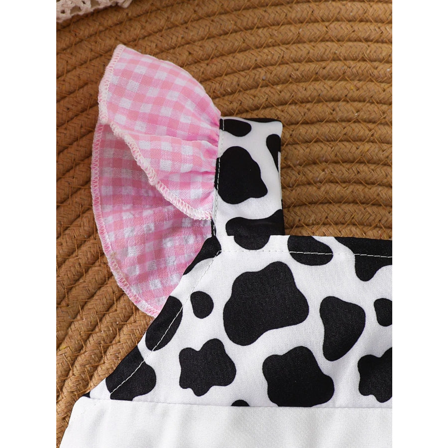 Children’s Mama’s Girl Cow Print Ruffle One-Piece Apparel and Accessories