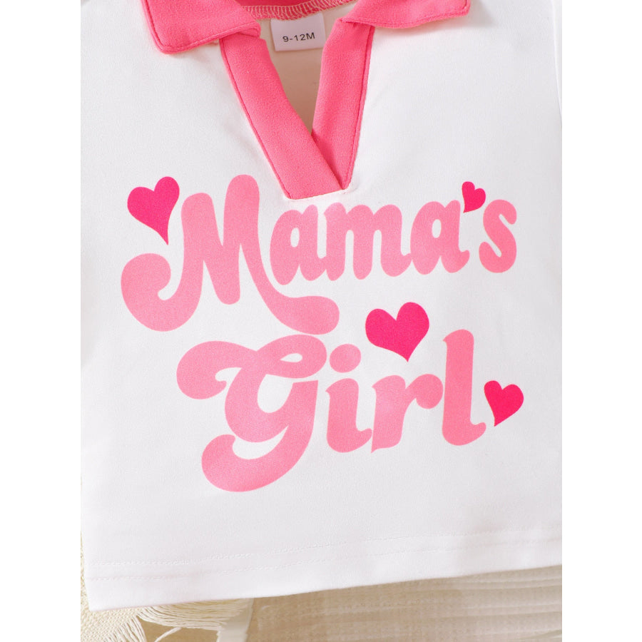 Children’s Mama’s Girl Short Sleeve Top and Ruffle Skirt Set Apparel and Accessories