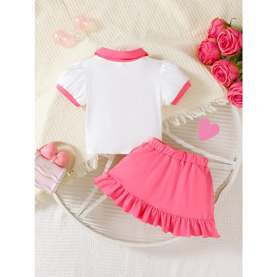 Children’s Mama’s Girl Short Sleeve Top and Ruffle Skirt Set Apparel and Accessories