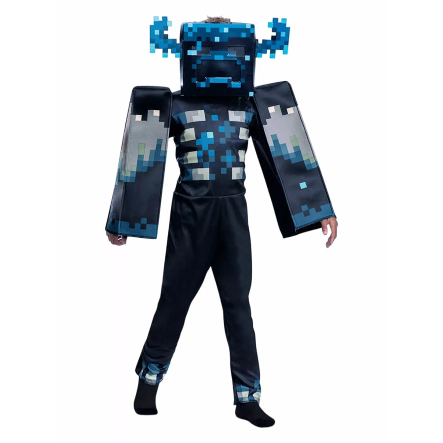 Children’s Minecraft Pixelated Print Costume Set Warden / S Apparel and Accessories
