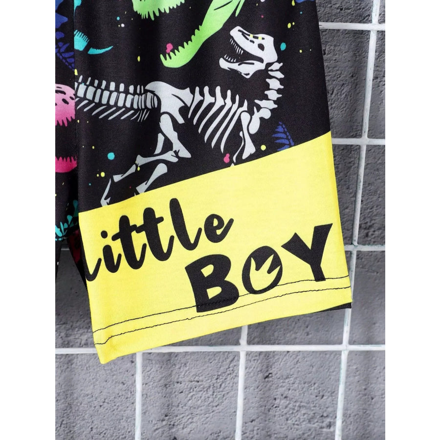 Children’s Mommy’s Little Boy Dinosaur Print Casual Set Apparel and Accessories
