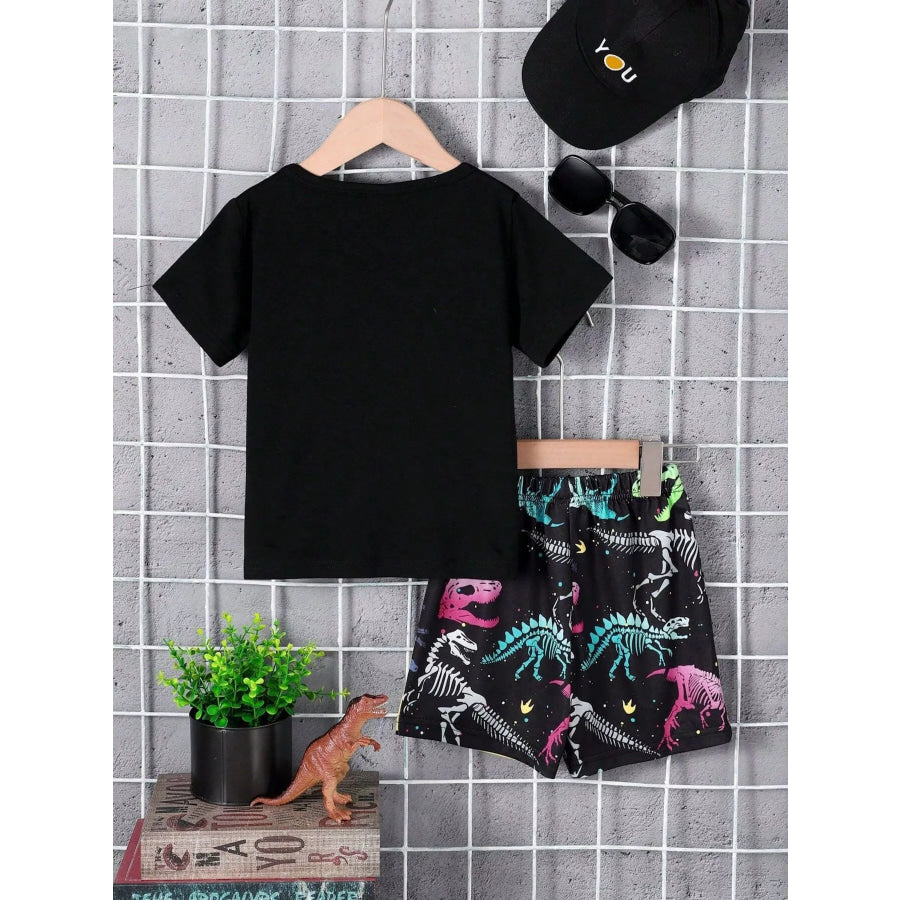 Children’s Mommy’s Little Boy Dinosaur Print Casual Set Apparel and Accessories