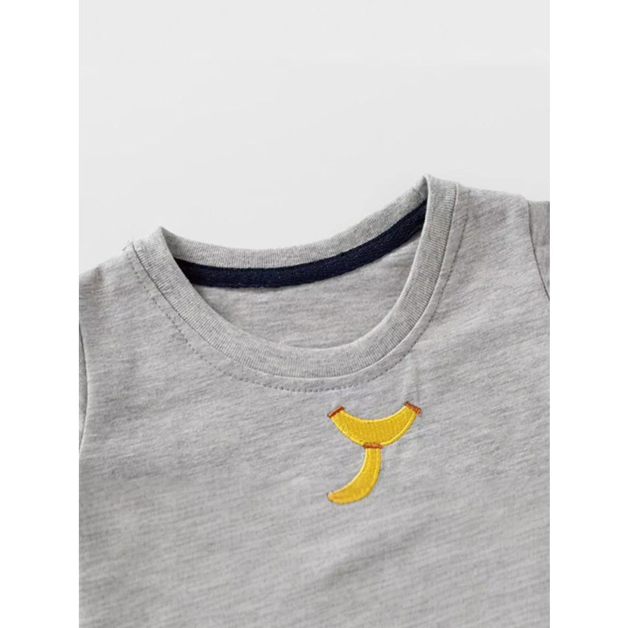 Children’s Monkey & Banana Round Neck T-Shirt Apparel and Accessories