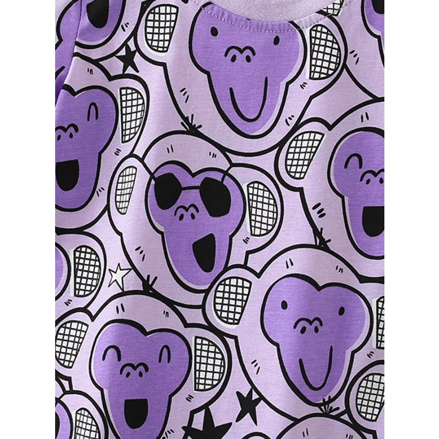 Children’s Monkey Print Tee and Shorts Set Apparel and Accessories