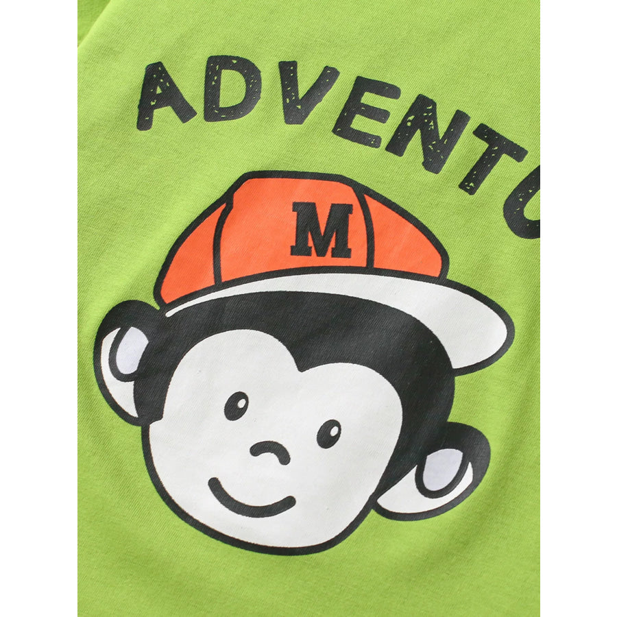 Children’s Monkey Short Sleeve Top and Shorts Set Apparel and Accessories