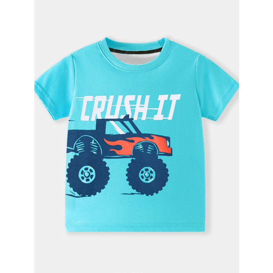 Children’s Monster Truck Graphic Short Sleeve T-Shirt Apparel and Accessories