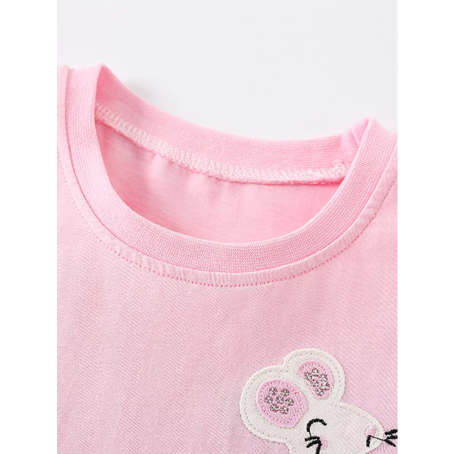 Children’s Mouse Applique Ruffle Sleeve T-Shirt Apparel and Accessories