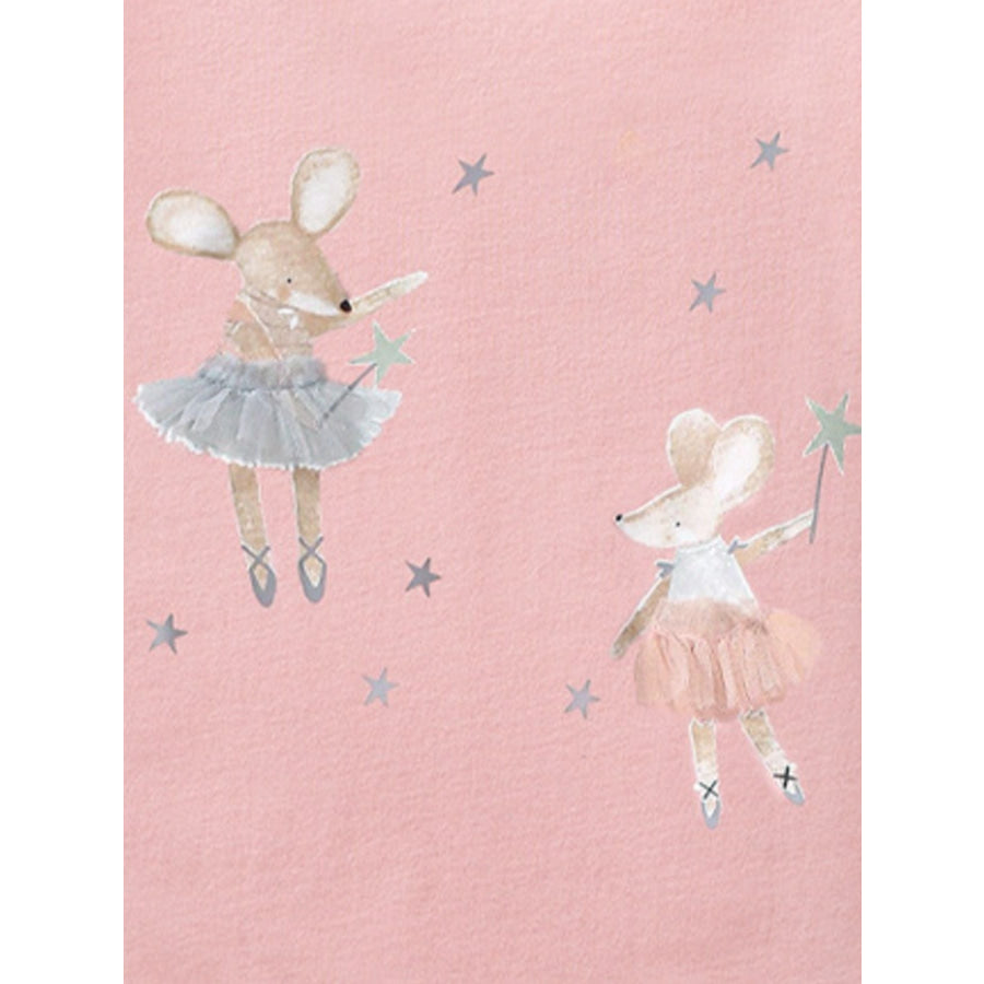 Children’s Mouse Ballerina Graphic Round Neck Tee Apparel and Accessories