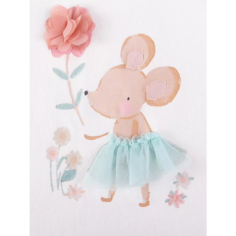 Children’s Mouse Ruffle Sleeve Top & Floral Print Shorts Set Apparel and Accessories