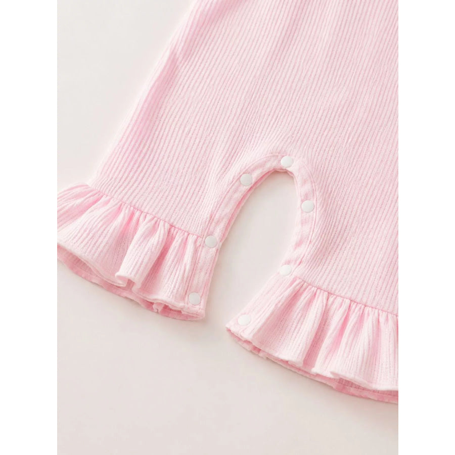 Children’s ’My 1st Christmas’ Ribbed Ruffle Jumpsuit and Headband Set Apparel and Accessories