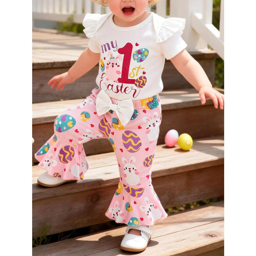 Children’s My 1st Easter Top and Pants Set with Headband Pink / 1-3M Apparel and Accessories