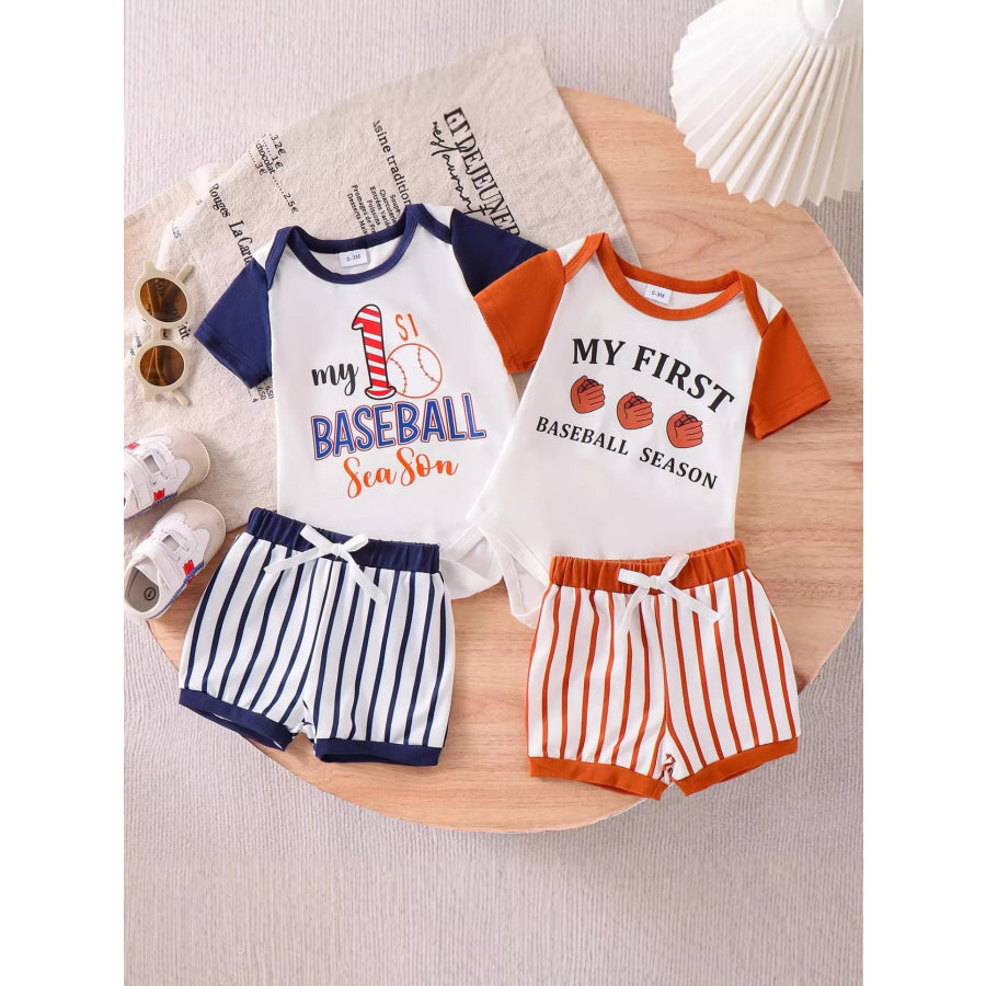 Children’s My First Baseball Season Bodysuit and Shorts Set Apparel and Accessories