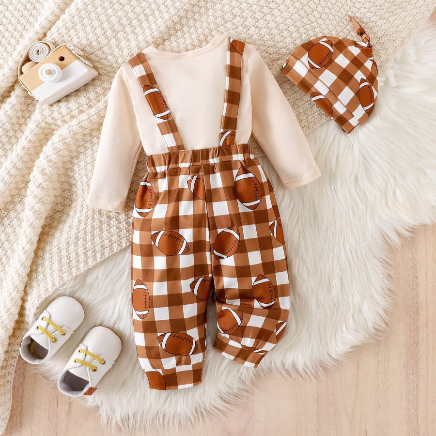 Children’s My First Football Season Bodysuit and Pants Set with Hat Apparel and Accessories