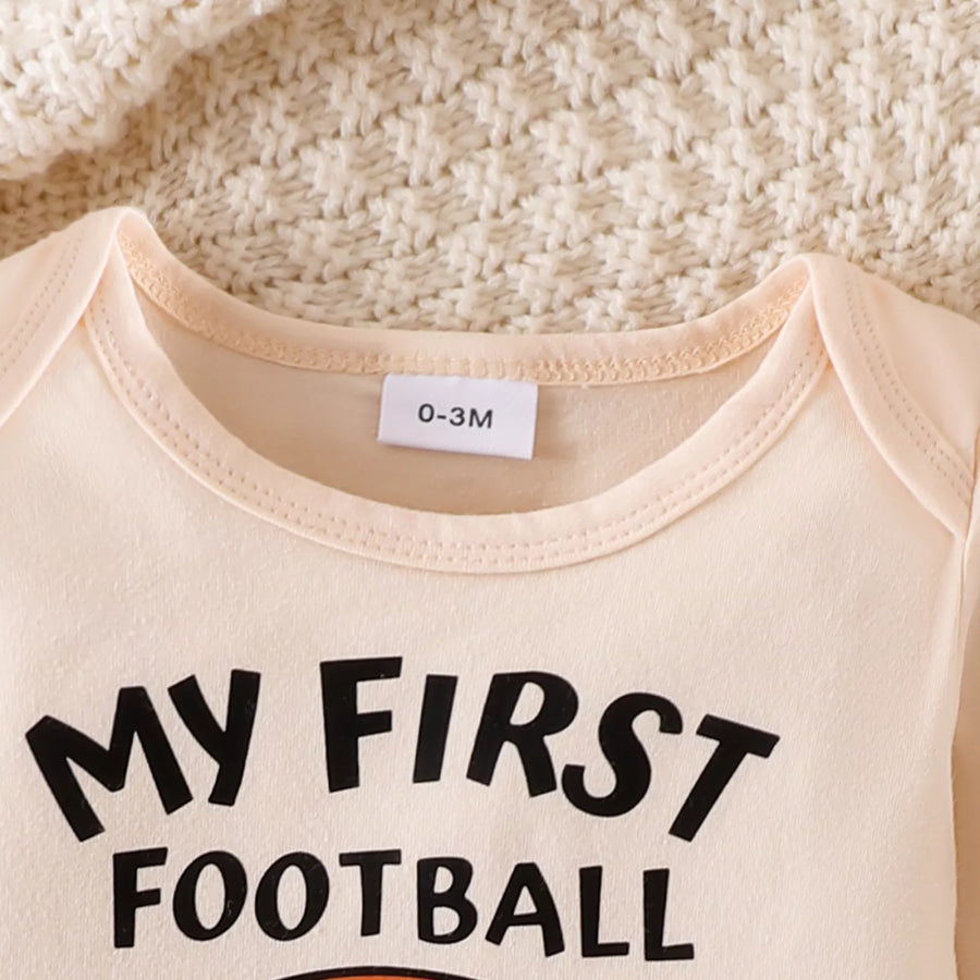 Children’s My First Football Season Bodysuit and Pants Set with Hat Apparel and Accessories