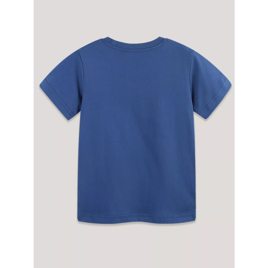 Children’s Nautical Boat Print Crew Neck T-Shirt Apparel and Accessories