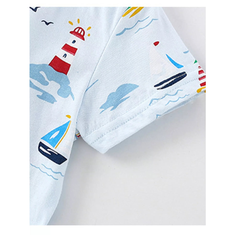 Children’s Nautical Print T-Shirt and Shorts Set Apparel and Accessories