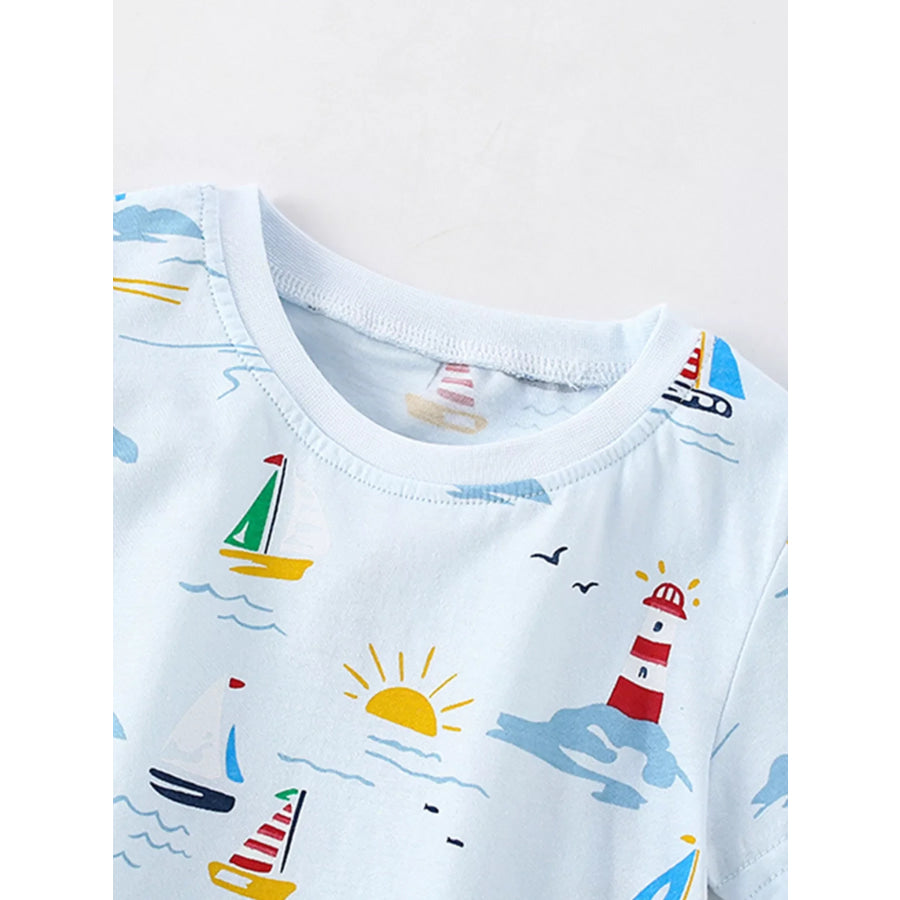 Children’s Nautical Print T-Shirt and Shorts Set Apparel and Accessories