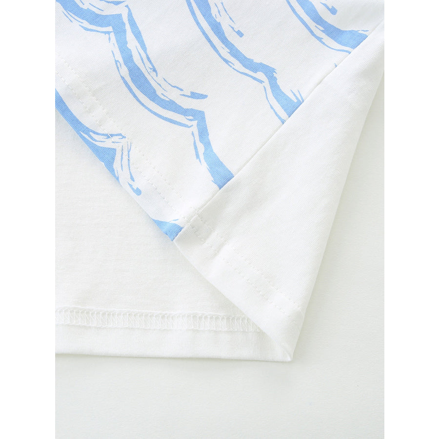 Children’s Nautical Sailboat Print Crew Neck T-Shirt Apparel and Accessories