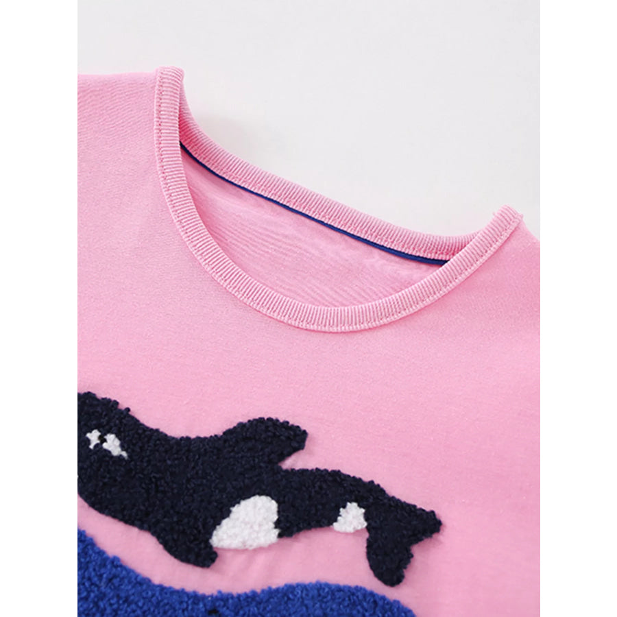 Children’s Ocean Animal Embroidered T-Shirt Apparel and Accessories