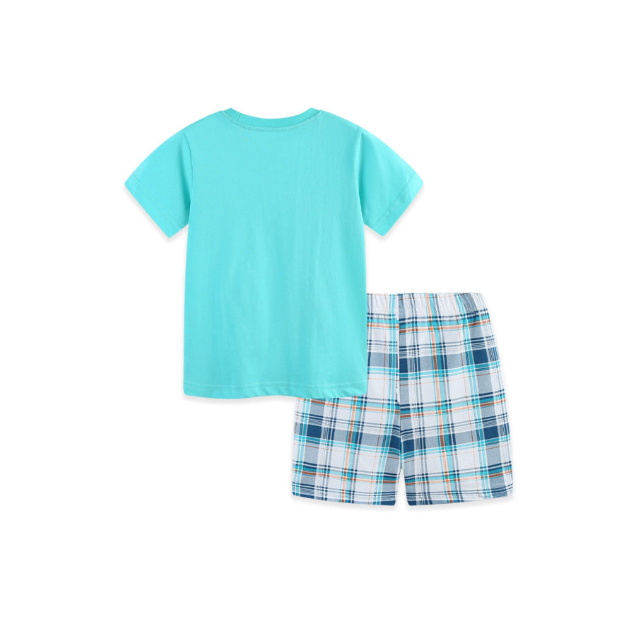 Children’s Ocean Friends Tee and Plaid Shorts Set Apparel and Accessories