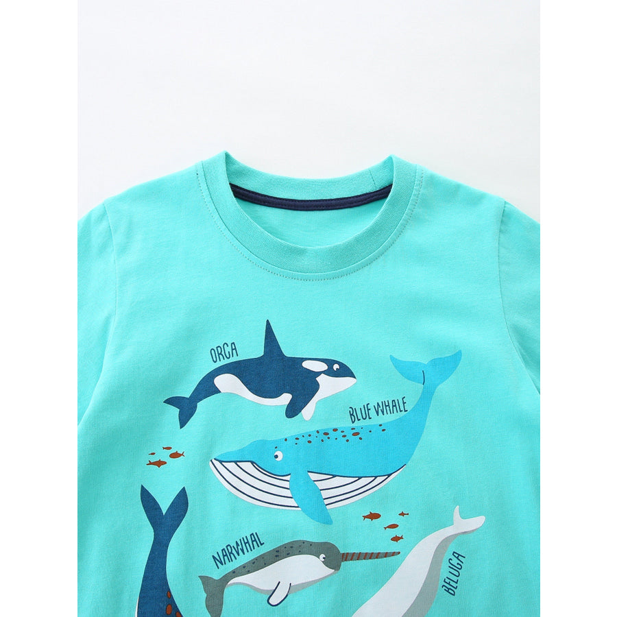 Children’s Ocean Friends Tee and Plaid Shorts Set Apparel and Accessories