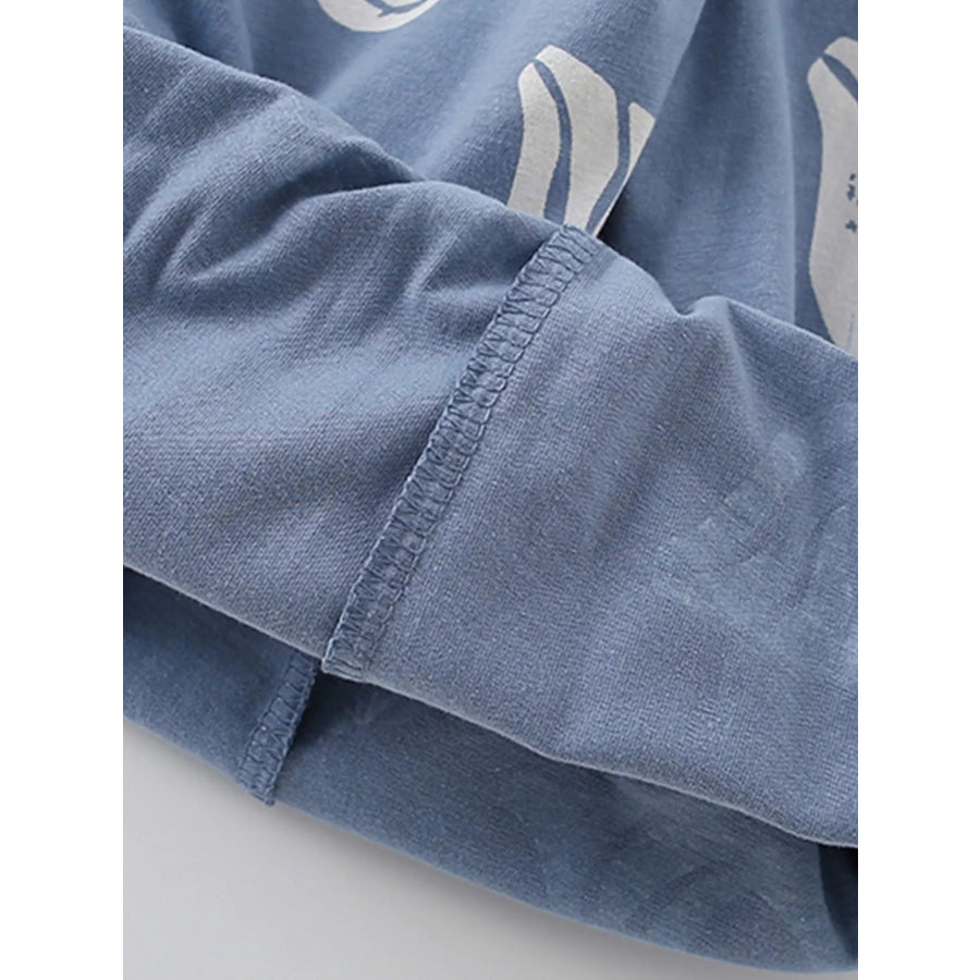 Children’s Ocean Wave Print Tee and Shorts Set Apparel and Accessories